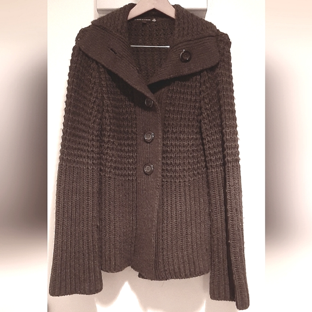 Le Phare De La Baleine | Brown Wool Cardigan Sweater